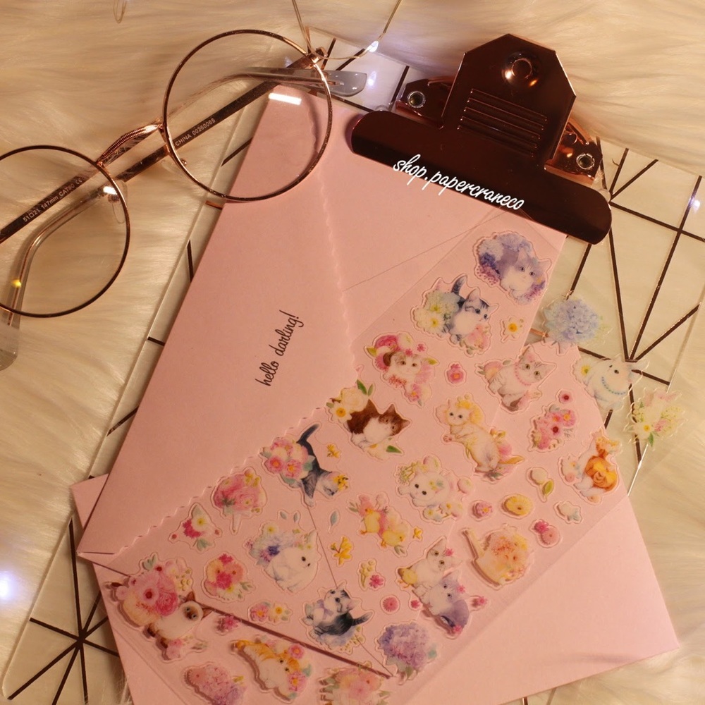 Manet Cats & Flowers Sticker Sheet
